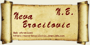 Neva Broćilović vizit kartica